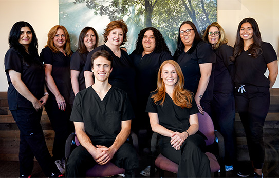 Columbus dental team members smiling