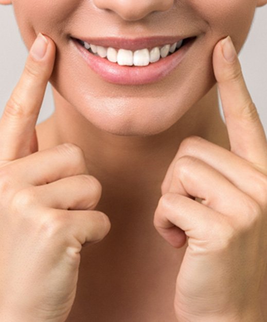closeup of a smile makeover in Columbus
