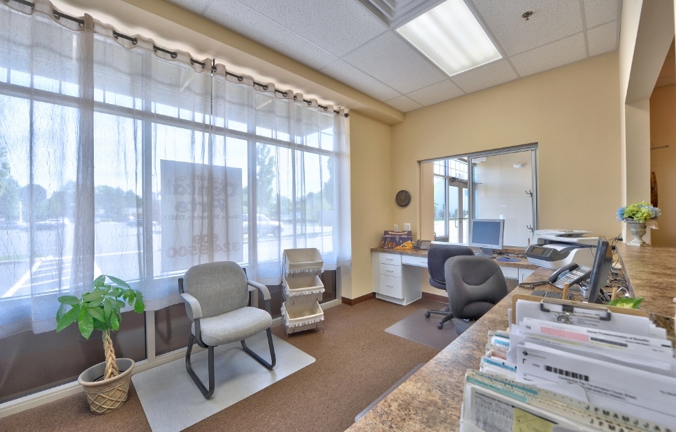 Dental office reception area