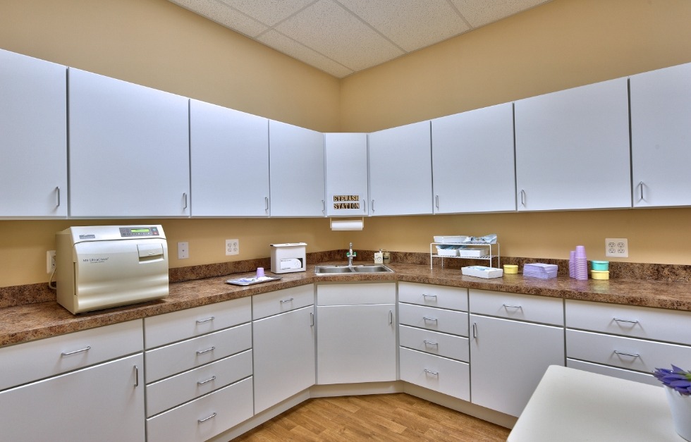 Dental lab and sterilization area