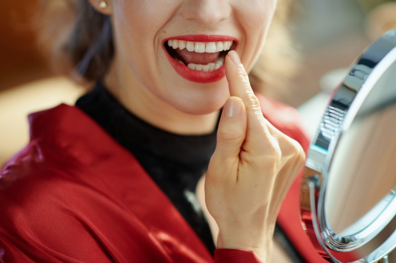 Woman smiling with dental bonding